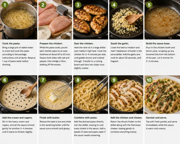 Creamy Chicken Piccata Pasta