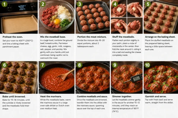 Stuffed Meatballs with Marinara