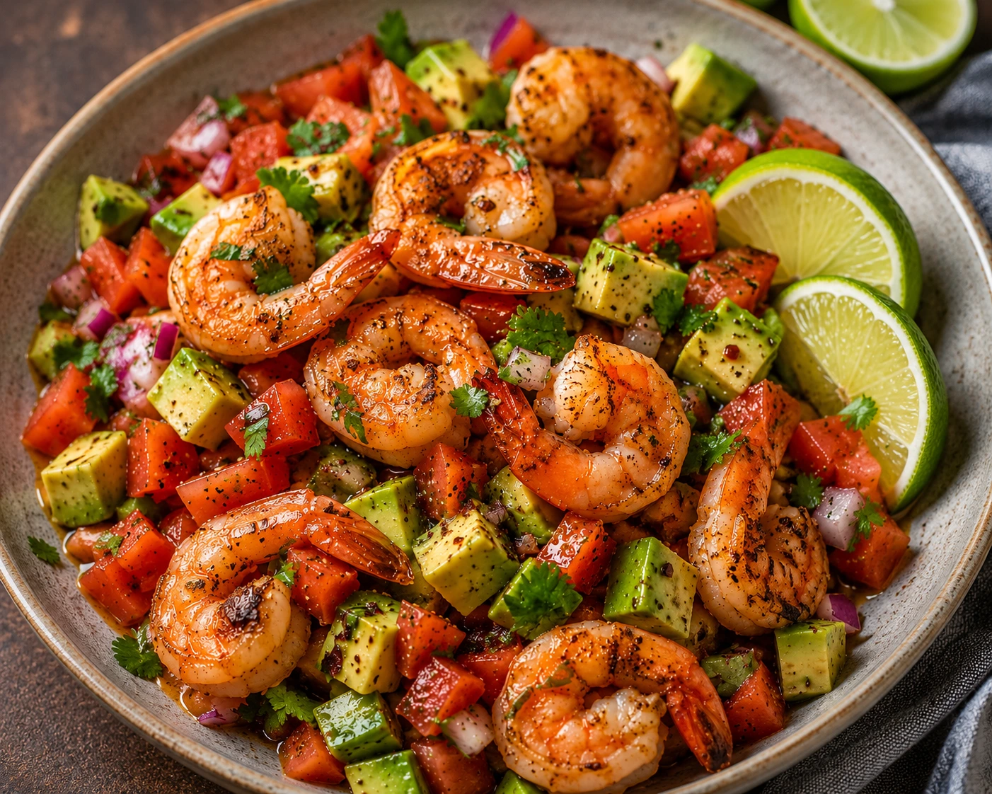Seared Shrimp with Tomato, Lime, and Avocado: Easy Fresh Recipe