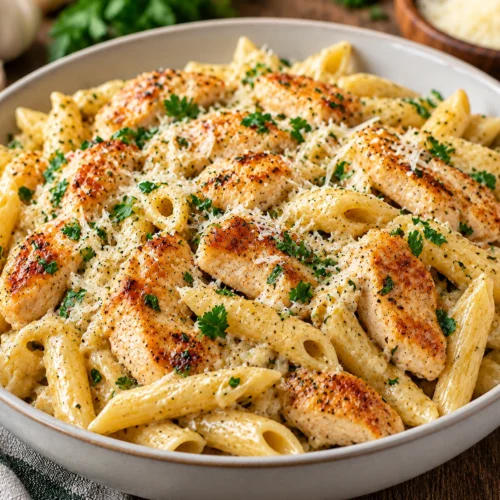 garlic parmesan chicken pasta