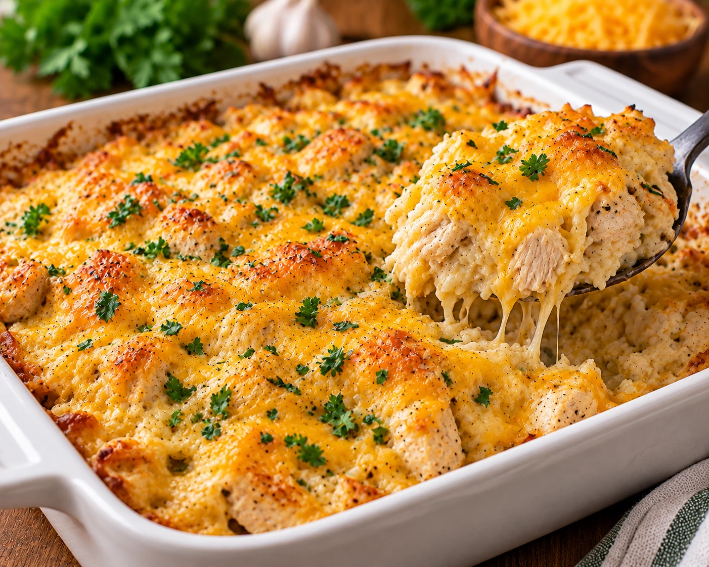 cheesy chicken and rice casserole