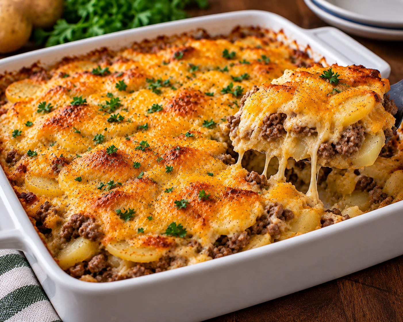 ground beef potato casserole